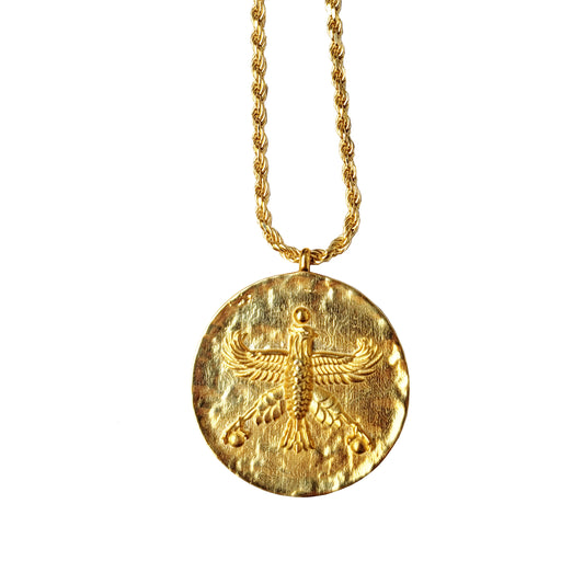Shahbaz Coin Pendant - 24kt Gold Vermeil